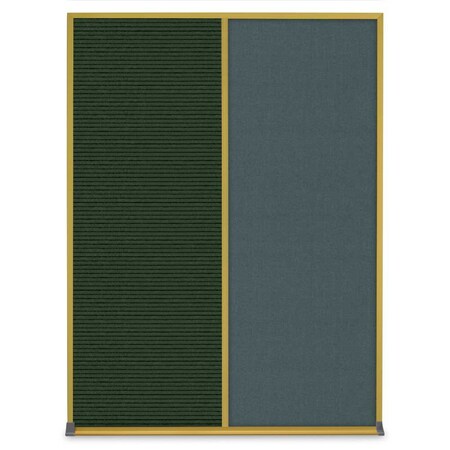 United Visual Products Single Door Radius Corkboard, 24"X36", S UV8001-SATIN-BUFF